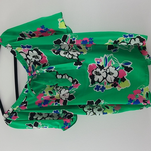 Kaari Blue Floral Top Size Large - Picture 7 of 9